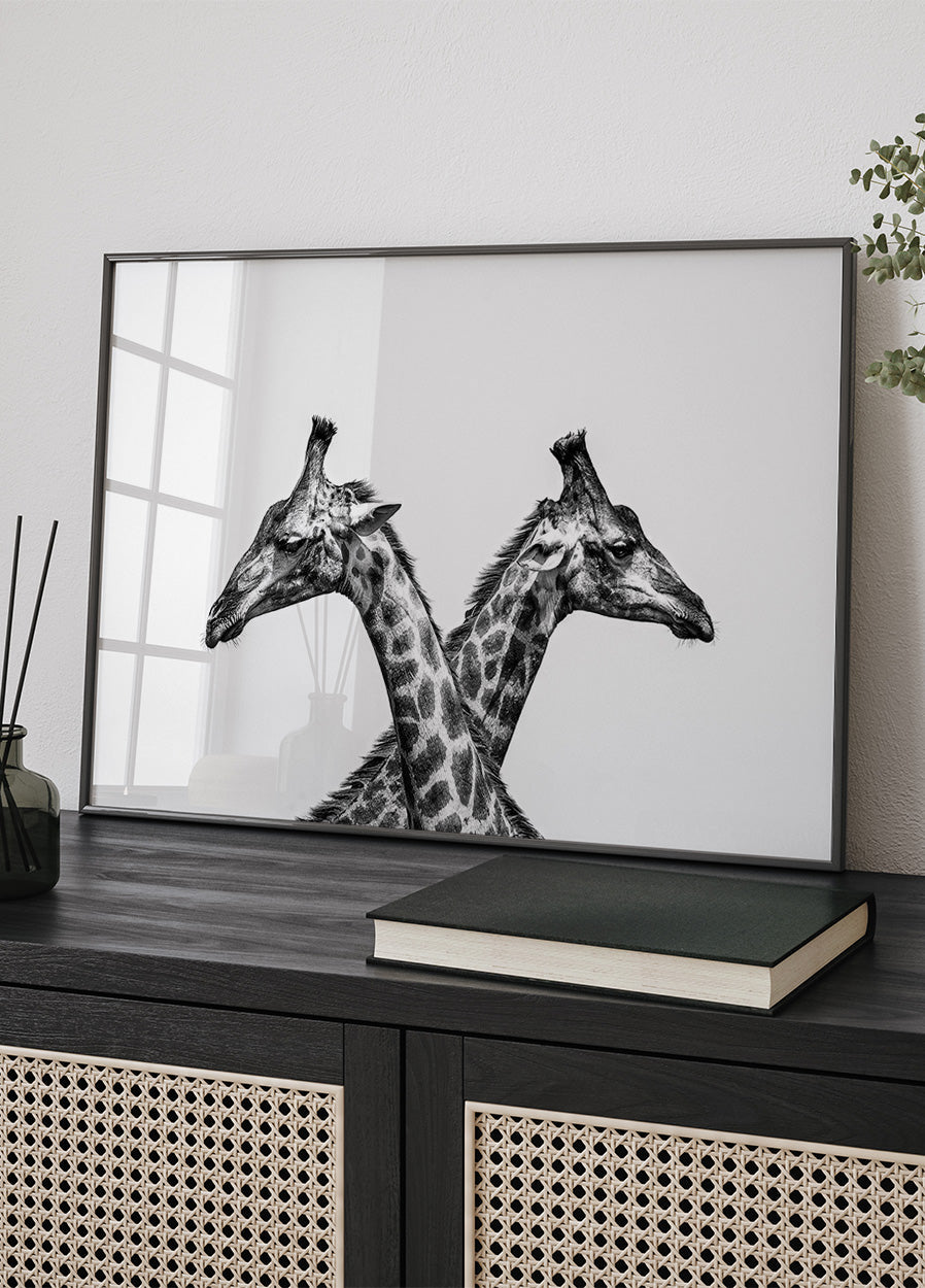 Two Giraffes Poster - Posterbox.dk