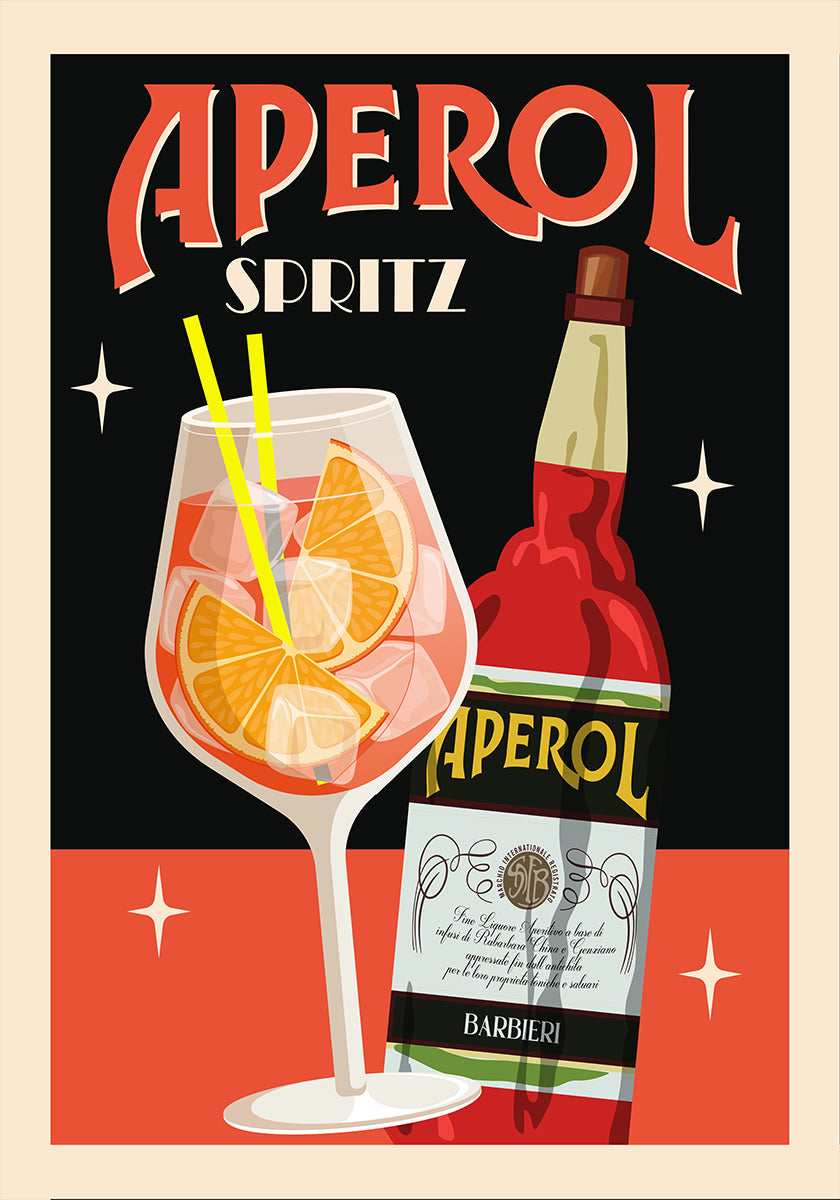 Aperol Spritz Black - Posterbox