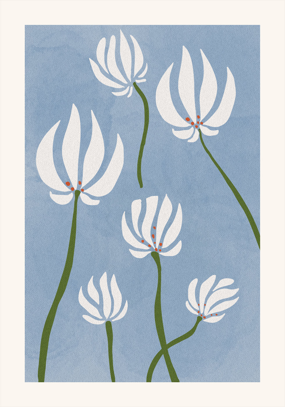 White Flowers Poster - Posterbox.dk