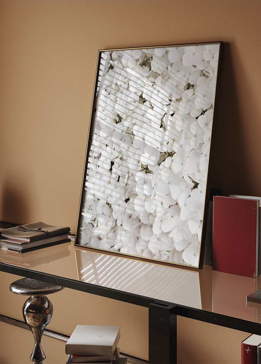 White Hydrangea Poster - Posterbox.dk